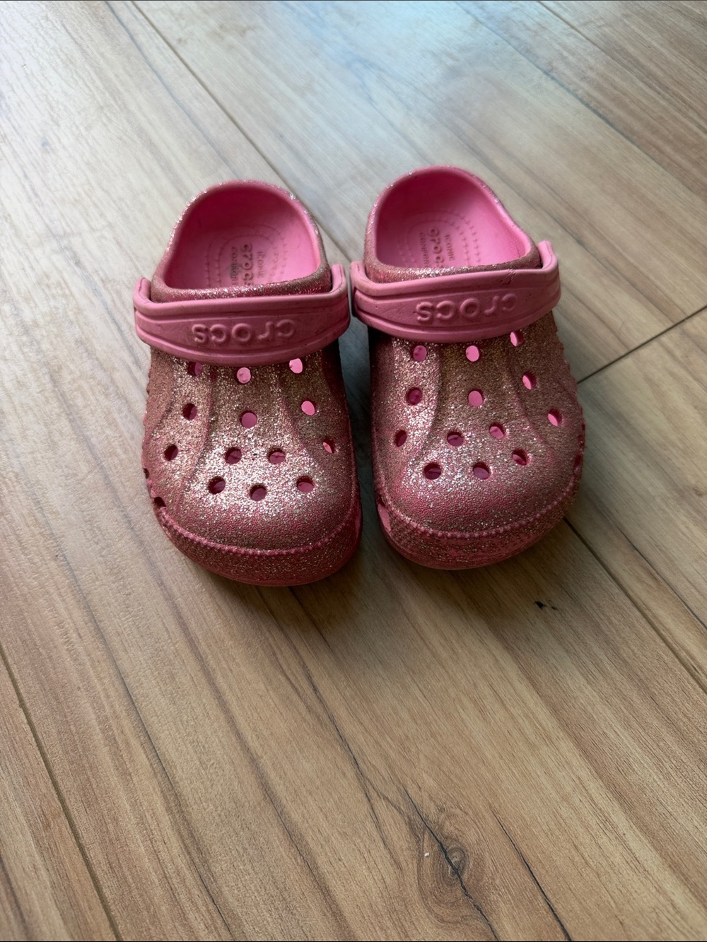 CROCS Kids' Glitter Clog in Pink